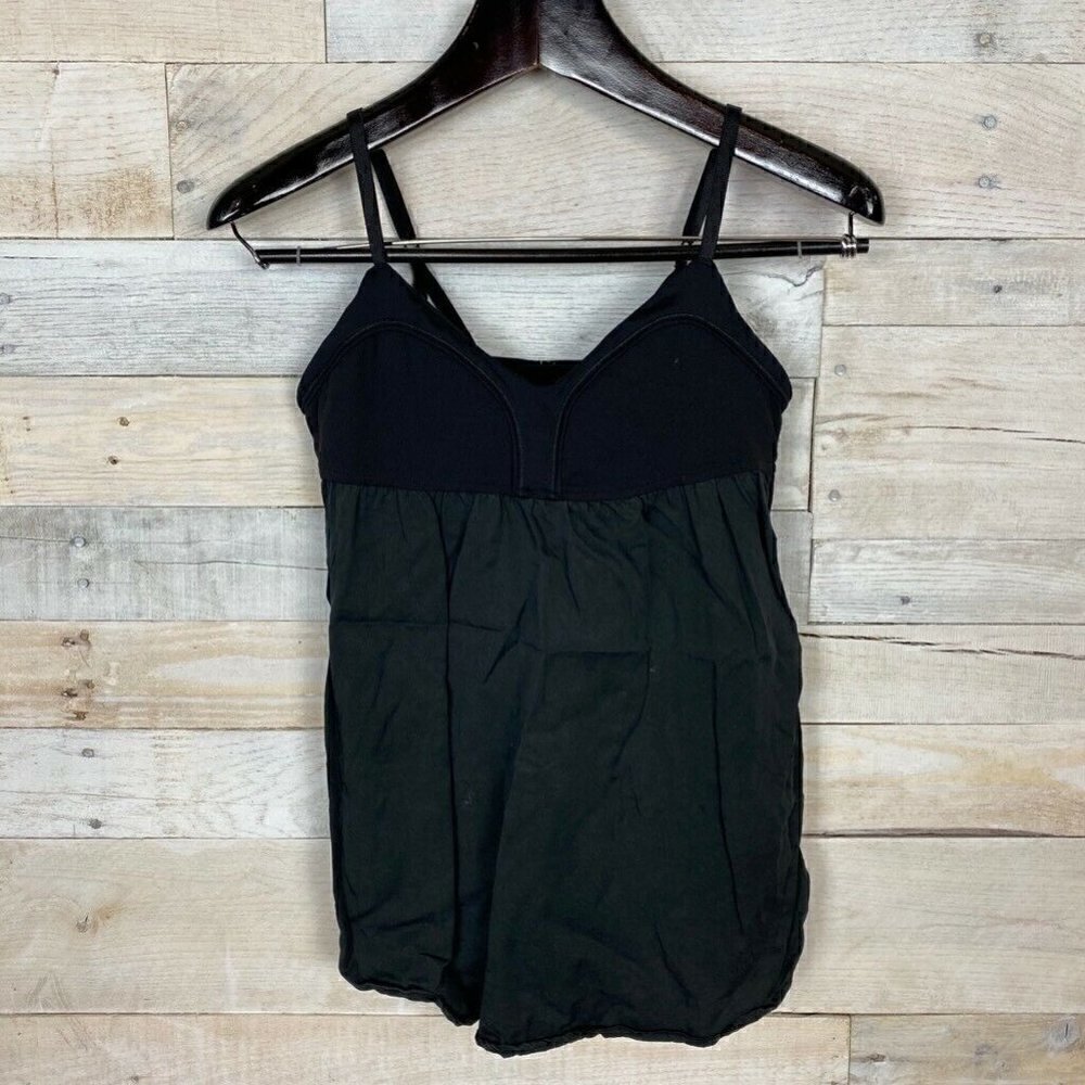 Lululemon Active Tank Top Shirt Black V Neck SMALL 6